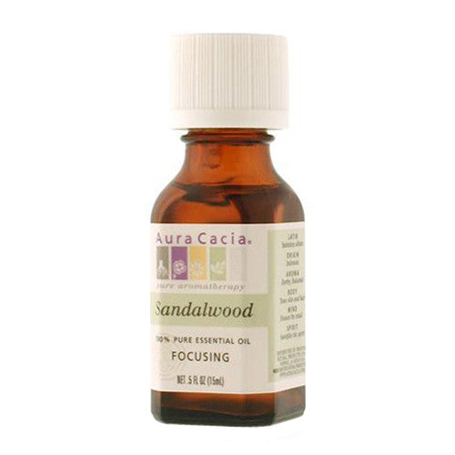 Aura Cacia 100% Pure Essential Oil Focusing Sandalwood (Santalum Album) - 0.5 Oz